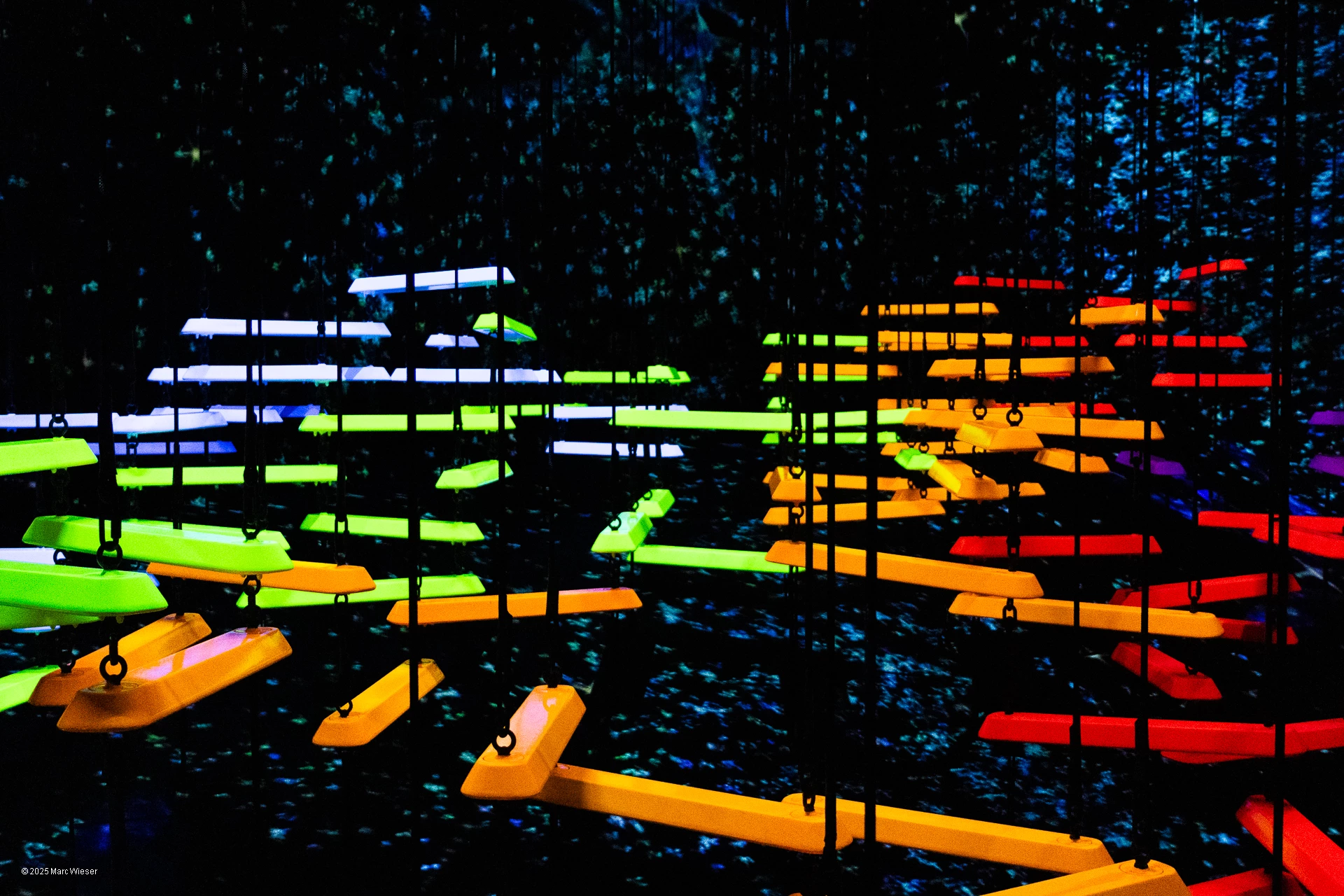 Attraction lumineuse de l’exposition Teamlab planets